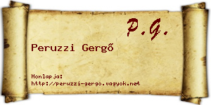 Peruzzi Gergő névjegykártya